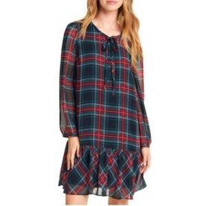 Draper James Plaid Ruffle Hem Dress XXL